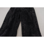 Dolce & Gabbana Black Washed Cotton High Waist Denim Jeans PAN73122 - 40