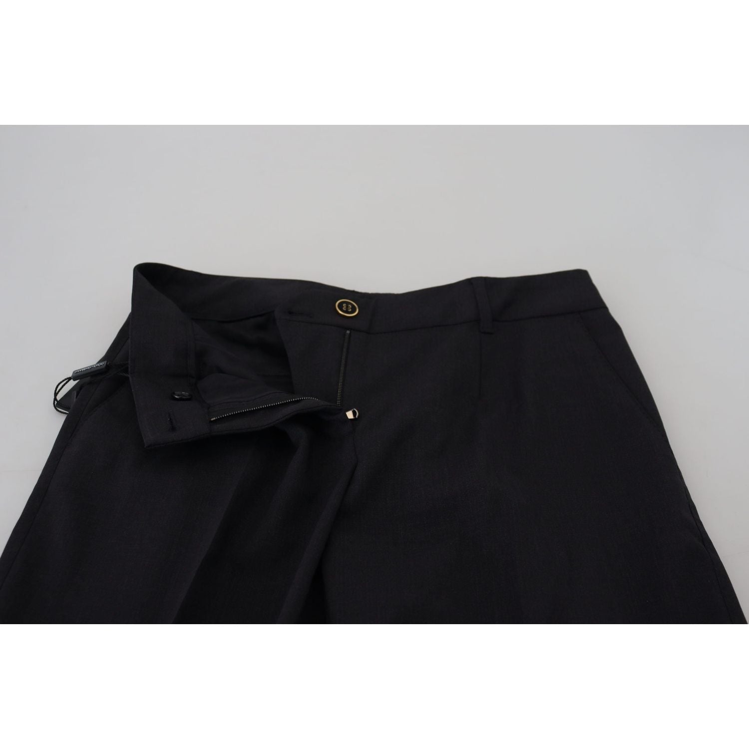 时尚灰色羊毛混纺裤，尽显高雅风范