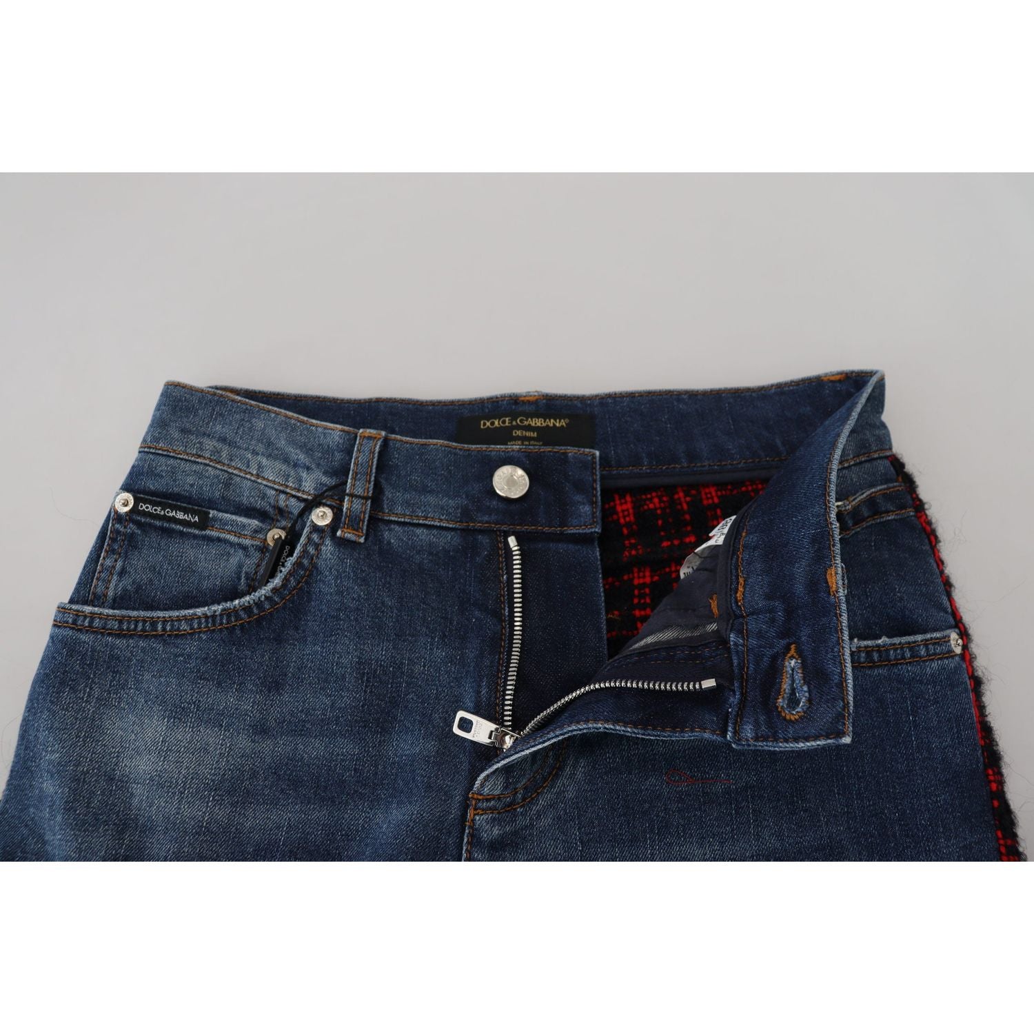 بنطلون جينز من Dolce &amp; Gabbana Elevated Elegance بظهر منقوش