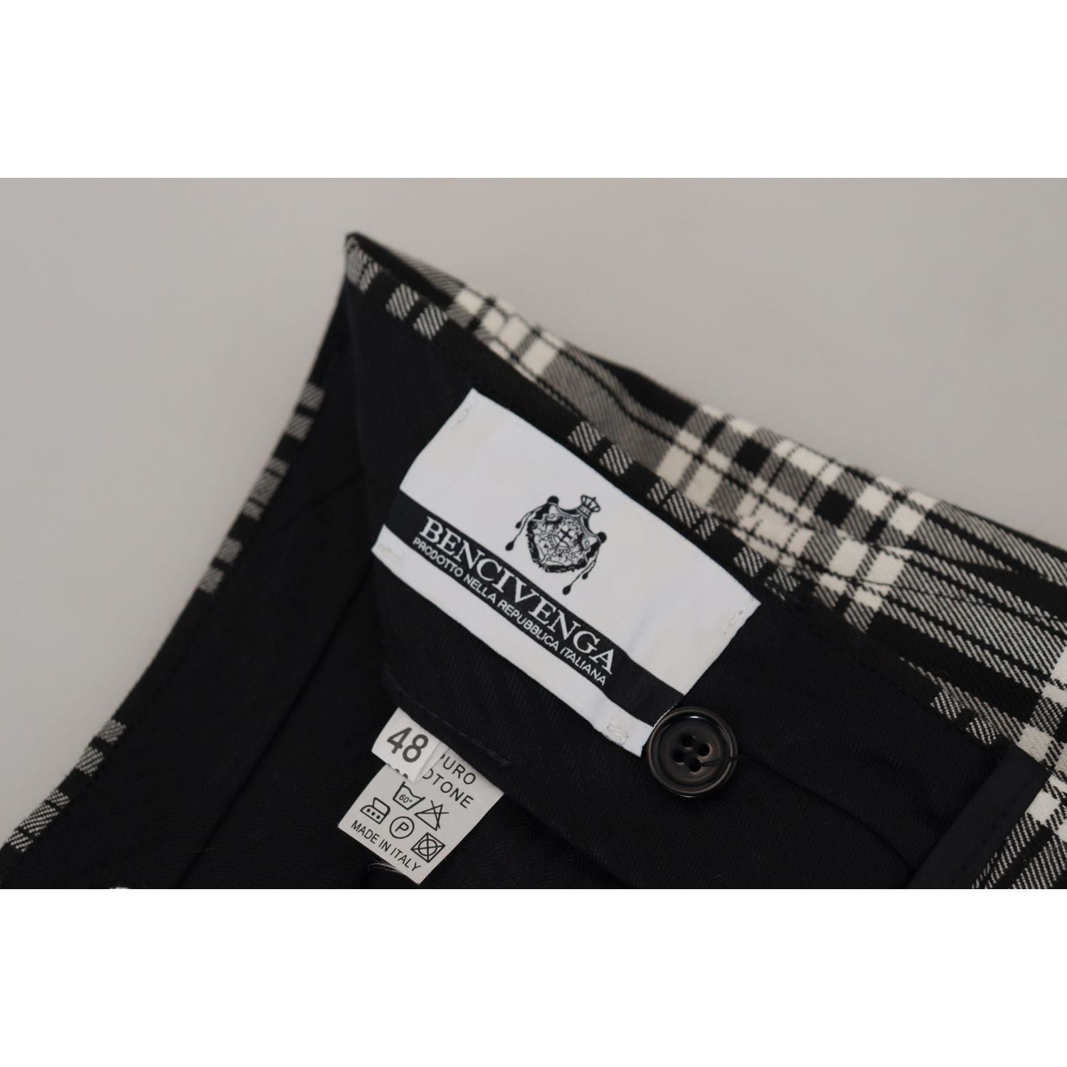 男士优雅黑色纯棉长裤