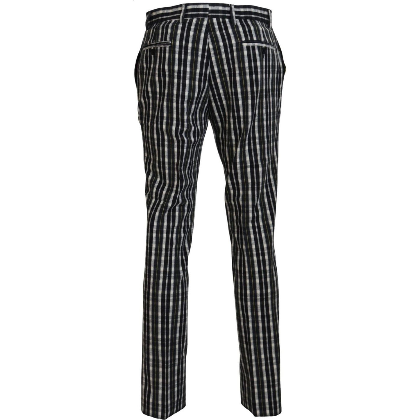 BENCIVENGA Black Checkered Cotton Casual Pants PAN74120 - 46