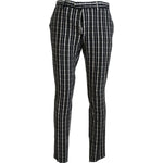 BENCIVENGA Black Checkered Cotton Casual Pants PAN74120 - 46