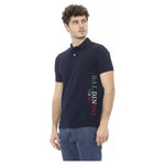 Baldinini Trend Blue Cotton Men Polo Shirt BA-23209-3XL
