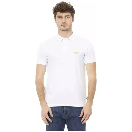 Baldinini Trend White Cotton Men Polo Shirt
