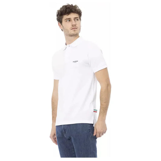 Baldinini Trend White Cotton Men Polo Shirt