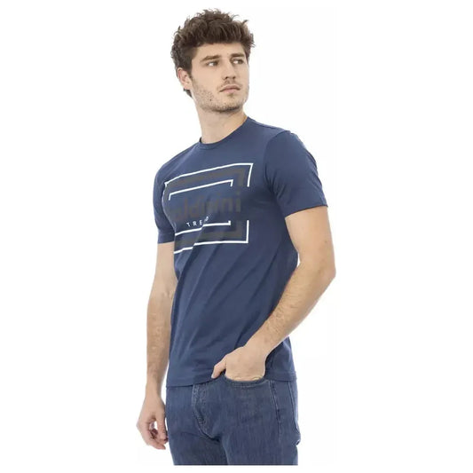 Baldinini Trend Blue Cotton Men T-Shirt Baldinini Trend Dark Slate Gray