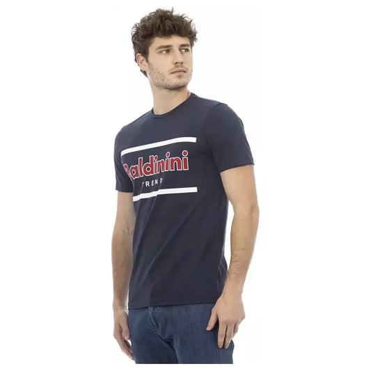 Baldinini Trend Blue Cotton Men T-Shirt Baldinini Trend Dark Slate Gray