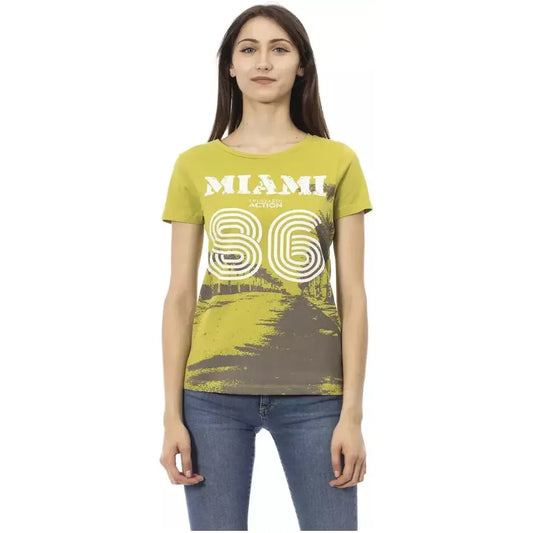 Trussardi Action "Green Cotton Women T-Shirt" TR-23085-S