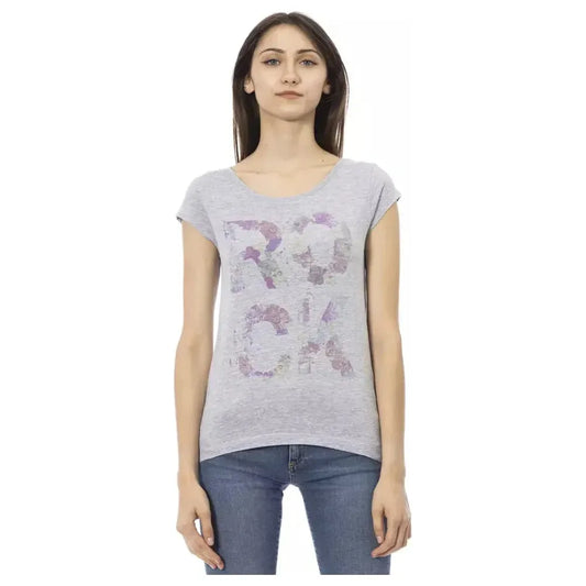 Trussardi Action Gray Cotton Women T-Shirt TR-23077-M