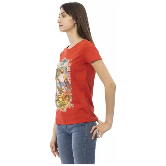 Trussardi Action Red Cotton Women T-Shirt TR-23048-XS