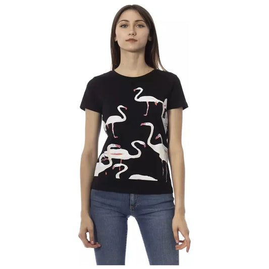 Trussardi Action Chic Black Short Sleeve Round Neck Tee TRAC-23024-S-FBB-122