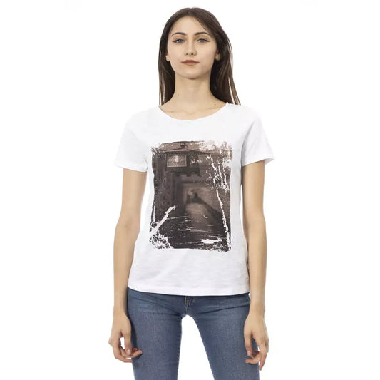 Trussardi Action White Cotton Women Top