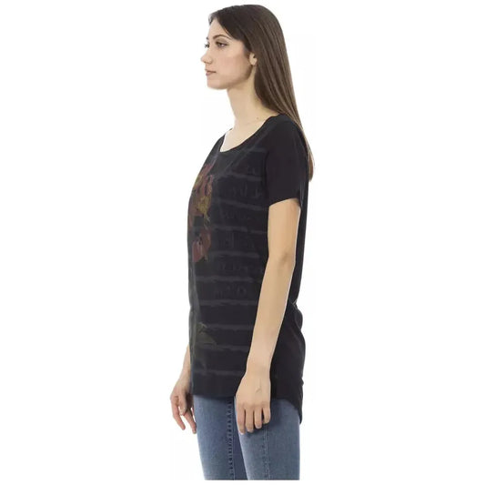 Trussardi Action Black Cotton Women T-Shirt TR-23014-M