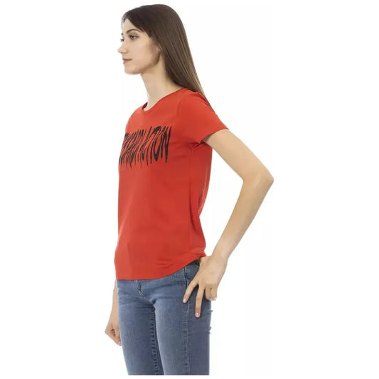 Trussardi Action Red Cotton Women T-Shirt TR-22996-S