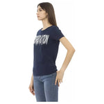 Trussardi Action Blue Cotton Women T-Shirt TR-22991-XS