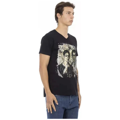 Trussardi Action Black Cotton Men T-Shirt