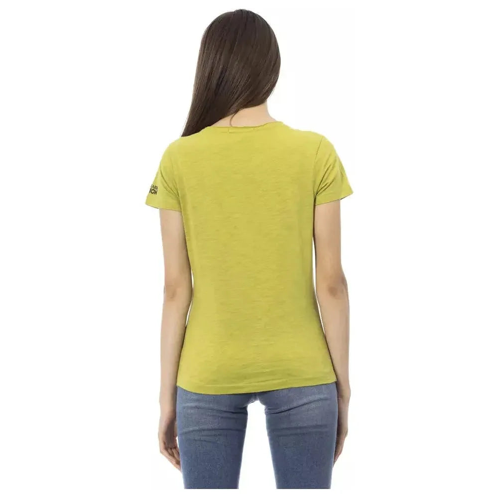 Trussardi Action Green Cotton Women T-Shirt TR-23057-XS