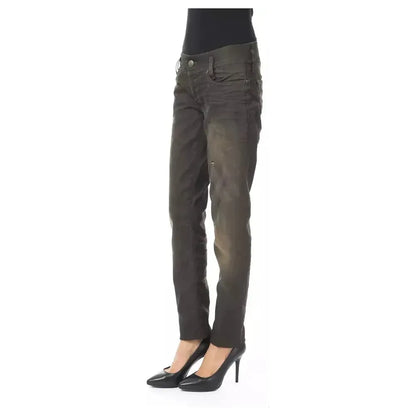 BYBLOS Black Cotton Women's Regular Jeans