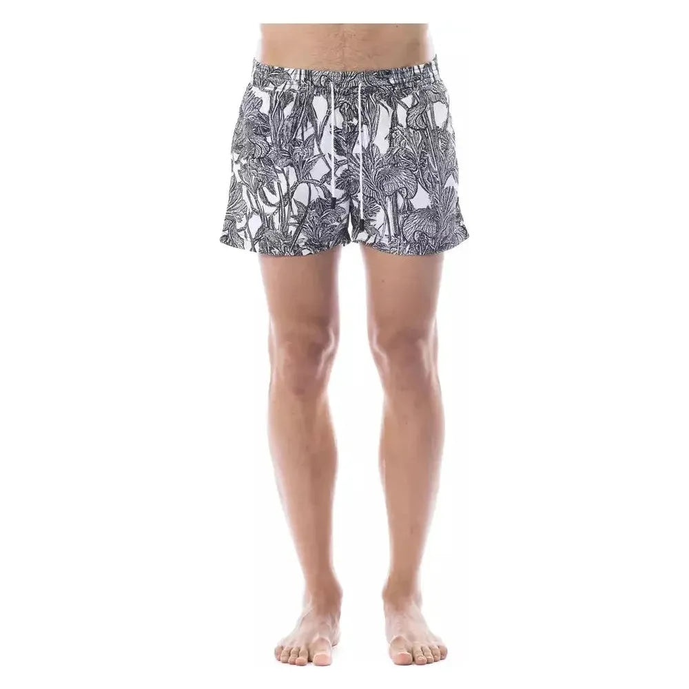 Roberto Cavalli Sport Black Polyester Men's Swim Trunk