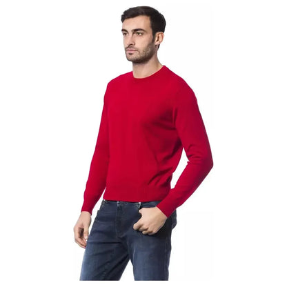 Billionaire Italian Couture Red Merino Wool Men Sweater