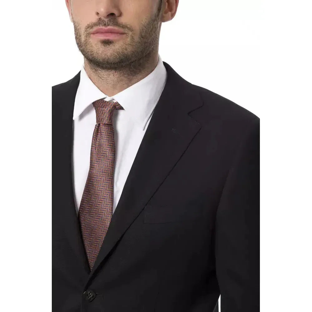 بليزر رجالي من الصوف باللون الأسود من Billionaire Italian Couture