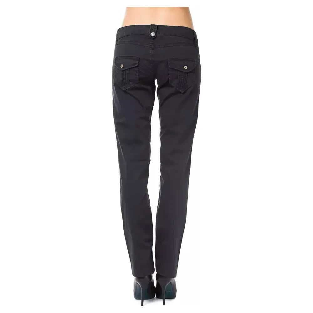 Ungaro Fever Blue Cotton Women Pants UN-8204-IT48|XXL