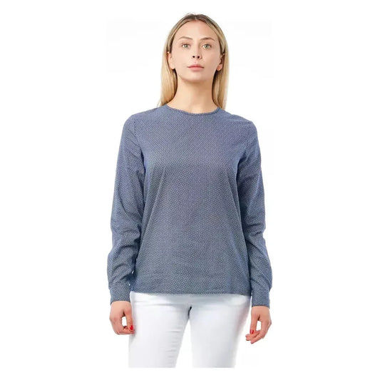 Bagutta Blue Cotton Women Shirt WOMAN TOPS AND SHIRTS
