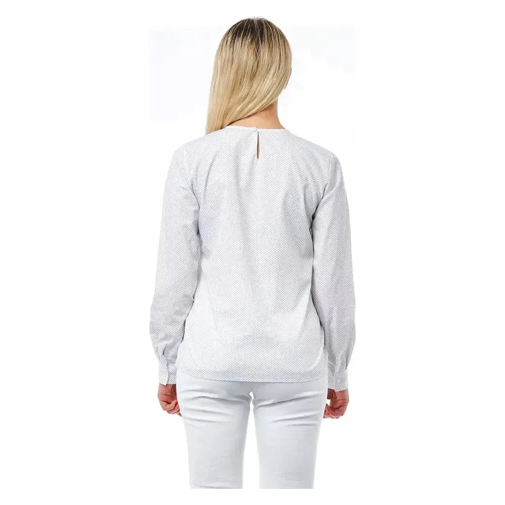 优雅白色梦幻印花衬衫