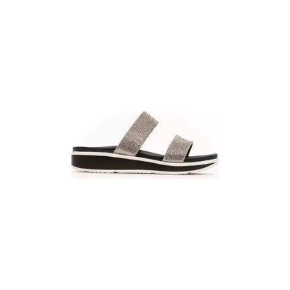 Péché Originel Silver Textile Women Sandal