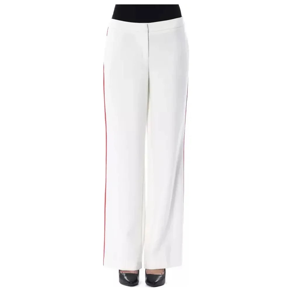 BYBLOS White Polyester Women Pant Jeans & Pants