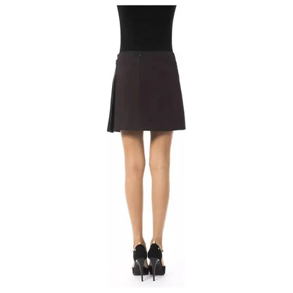 BYBLOS Brown Polyester Women Skirt WOMAN SKIRTS