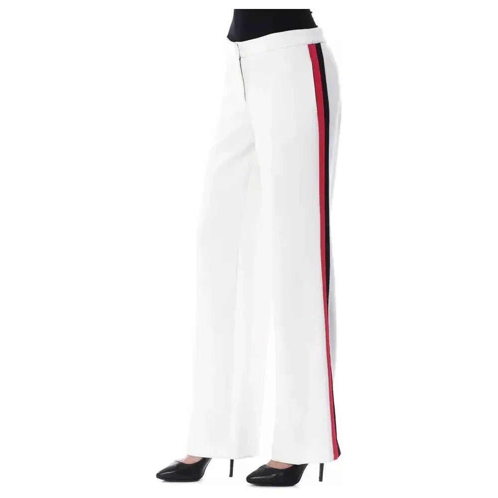 BYBLOS White Polyester Women Pant Jeans & Pants