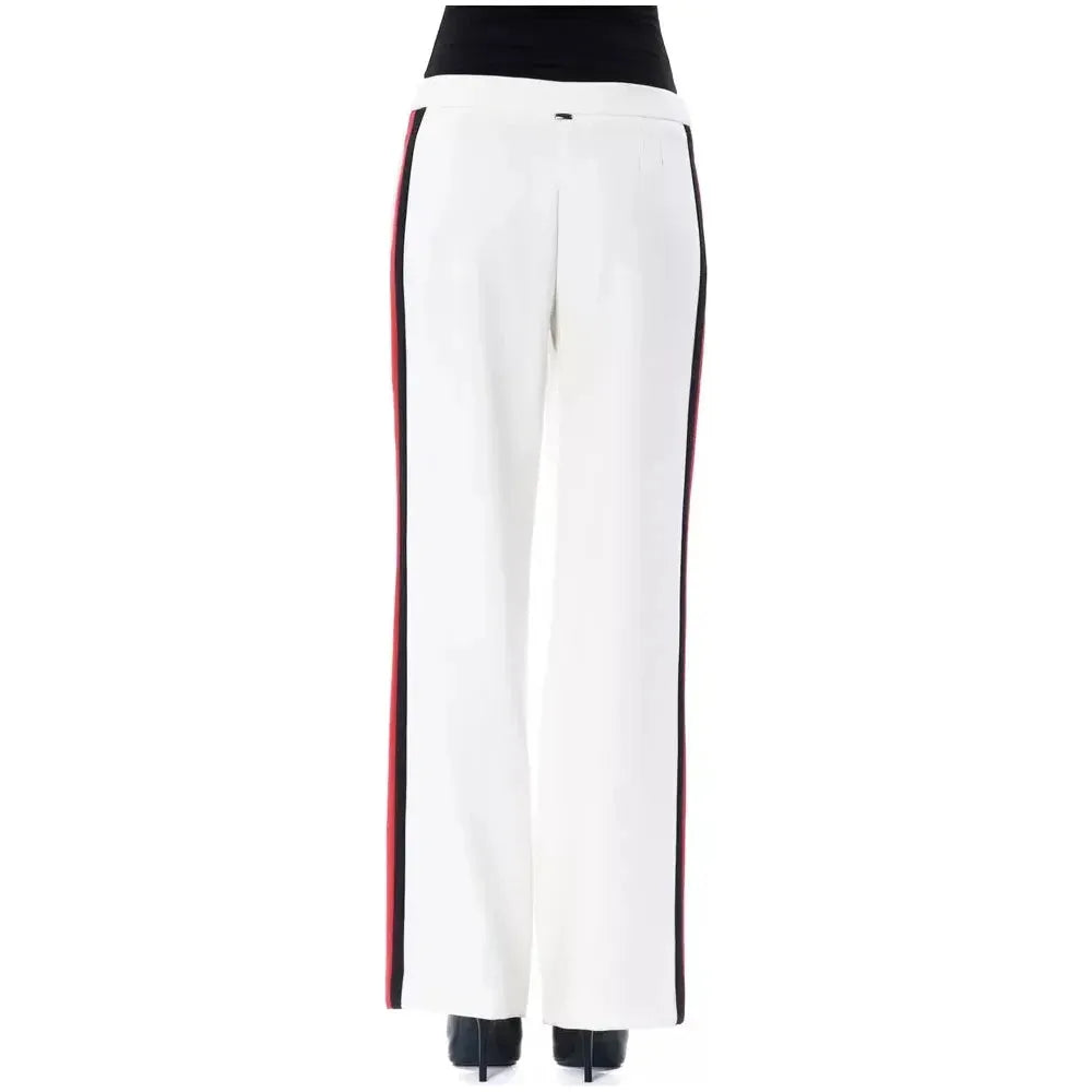 BYBLOS White Polyester Women Pant Jeans & Pants