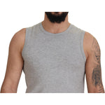Ermanno Scervino Grey Sleeveless Men Pullover T-shirt TSH83056-48