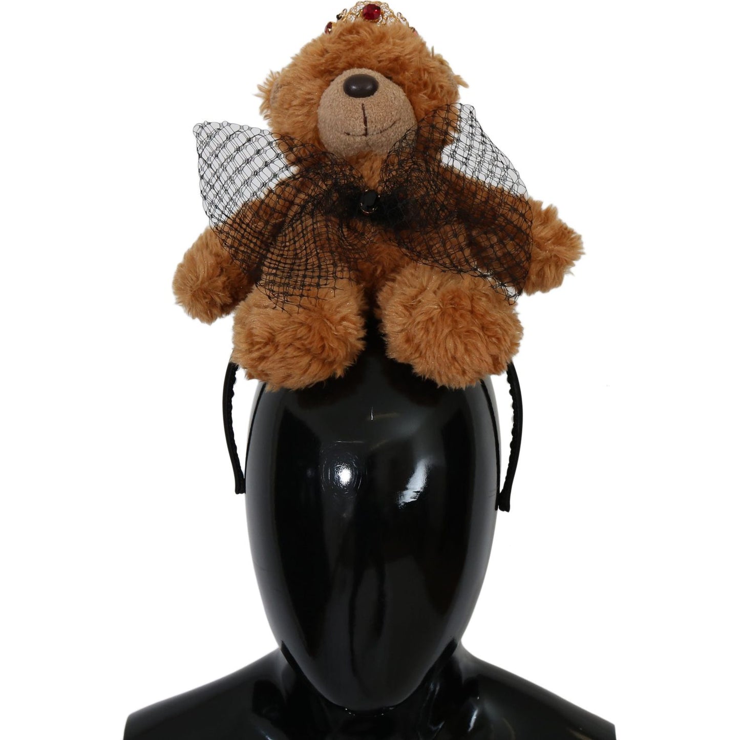 Dolce & Gabbana Teddy Bear Gold Crystal Crown Tiara Diadem Hair Band SMYK114
