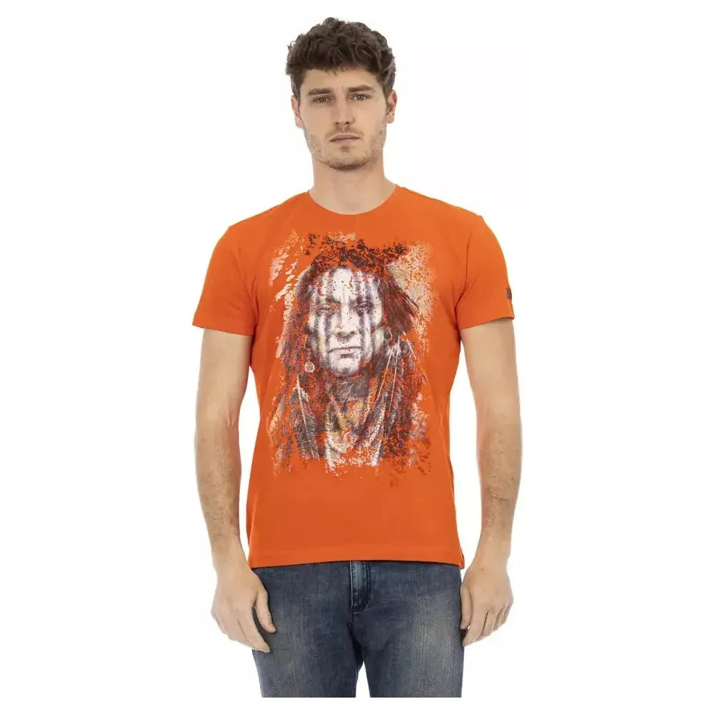 Trussardi Action Orange Cotton Men T-Shirt TR-22807-S
