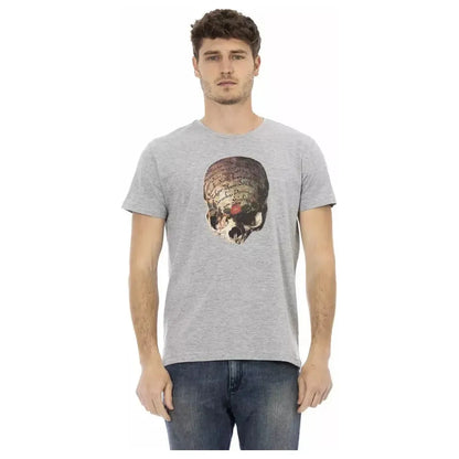 Trussardi Action Gray Cotton Men T-Shirt