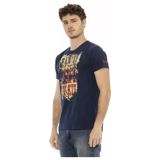Trussardi Action Blue Cotton Men's T-Shirt Trussardi Action Tan