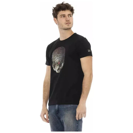 Trussardi Action Black Cotton Men T-Shirt Trussardi Action Tan