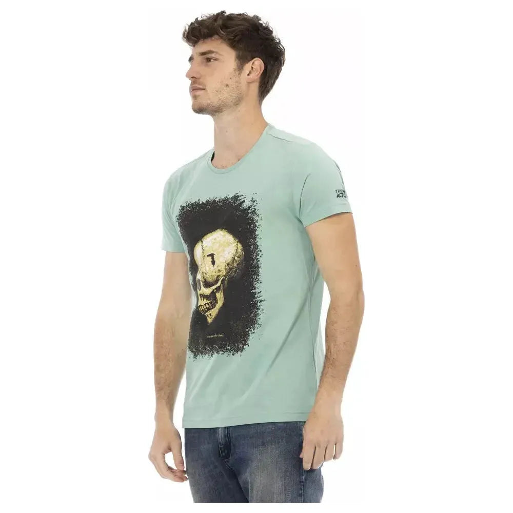 Trussardi Action Green Cotton Men T-Shirt