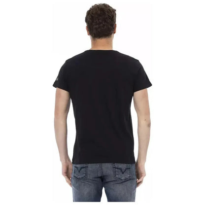 Trussardi Action Black Cotton Men T-Shirt