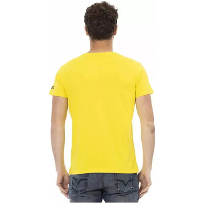 Trussardi Action Yellow Cotton Men T-Shirt