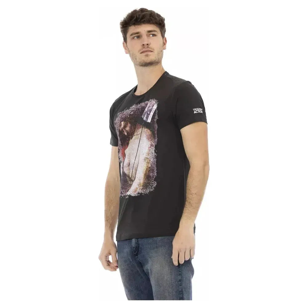 Trussardi Action Black Cotton Men's T-Shirt