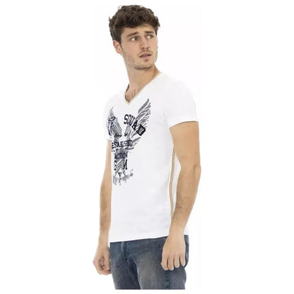 Trussardi Action White Cotton Men T-Shirt