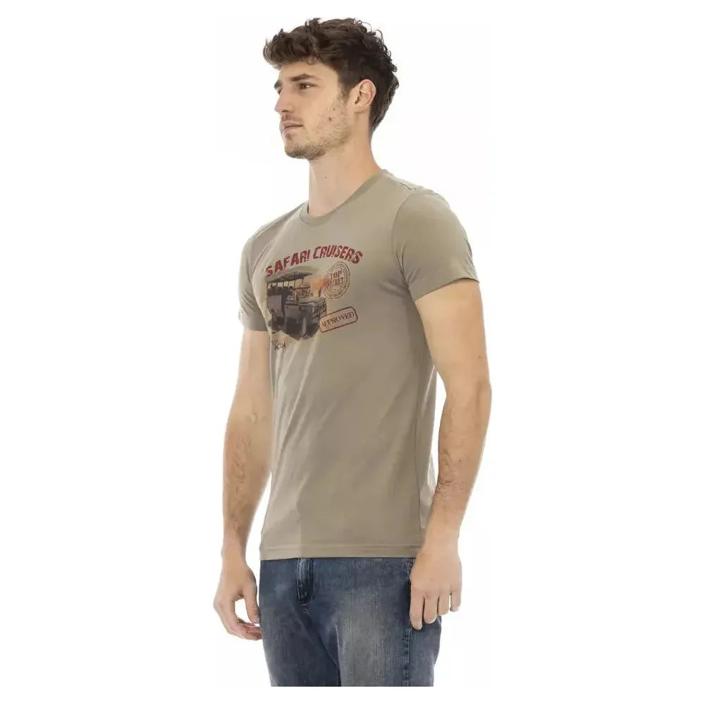 翡翠色棉混纺 T 恤