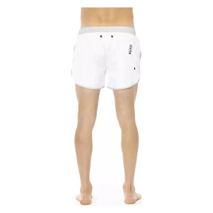 Bikkembergs White Polyester Men Swim Short