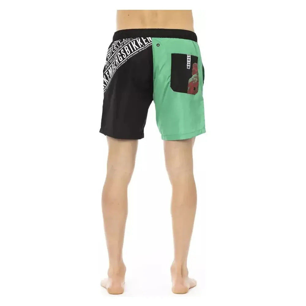 Bikkembergs Green Polyester Men's Swim Short