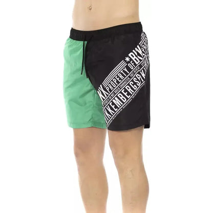 Bikkembergs Green Polyester Men's Swim Short