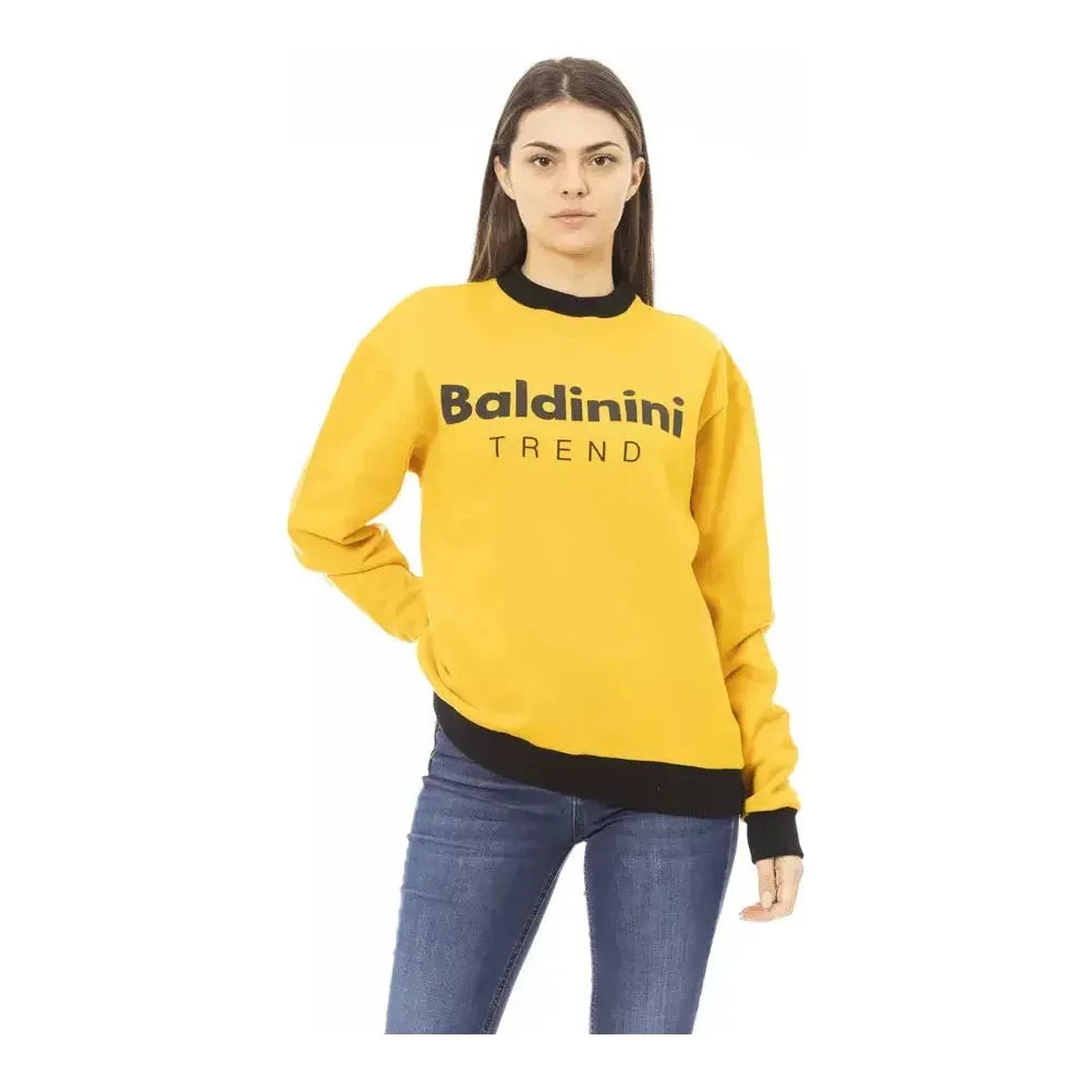 Baldinini Trend Yellow Cotton Women Hoodie