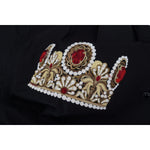 Dolce & Gabbana Black Gold Crown Slim Fit Dress Formal Shirt TSH83632- 37